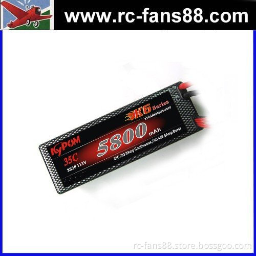 Kypom 11.1v 5800mah 35C Saddle Li-polymer Battery Hard Case for RC Car
